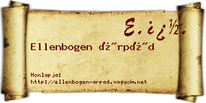 Ellenbogen Árpád névjegykártya
