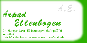 arpad ellenbogen business card